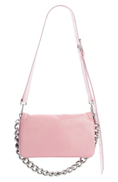 Balenciaga Bb Soft Flap Leather Shoulder Bag In Pink