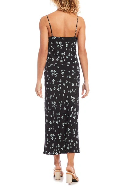 Karen Kane Floral Bias Cut Maxi Slipdress In Floral Print