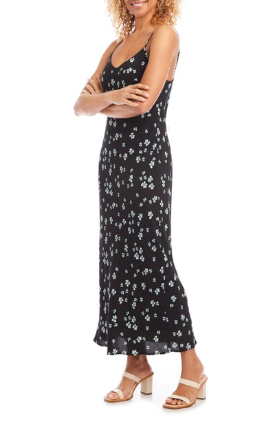Karen Kane Floral Bias Cut Maxi Slipdress In Floral Print