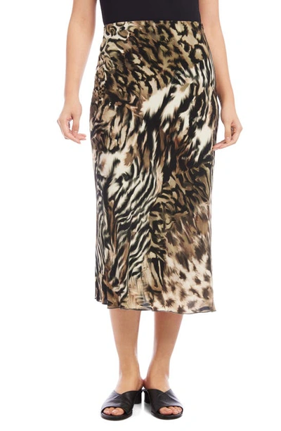 Shop Karen Kane Bias Cut Animal Print Midi Skirt