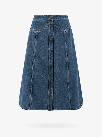 Shop Chloé Skirt In Blue