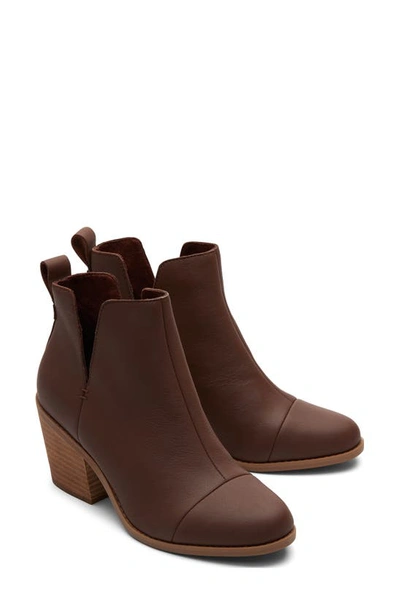 Shop Toms Everly Cutout Boot In Dark Brown