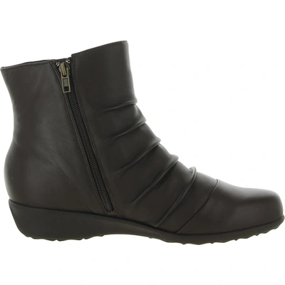 Shop Drew Cologne Womens Pull On Leather Ankle Boots In Brown