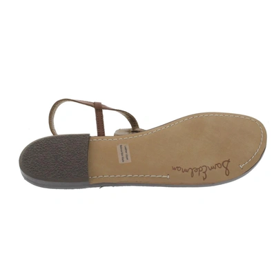 Shop Sam Edelman Gigi Womens Leather Flats Thong Sandals In Brown