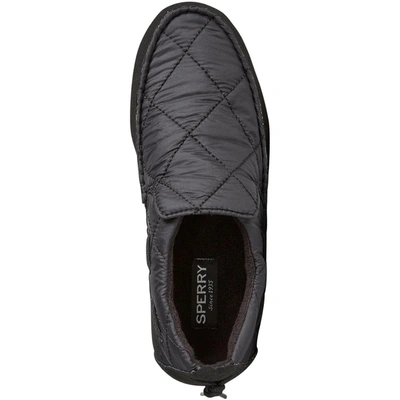 Shop Sperry Moc-sider Womens Slip On Loafers Moccasins In Black
