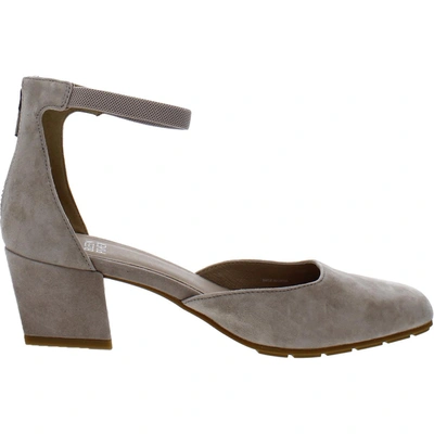 Eileen Fisher Veery Womens Suede Square Toe Block Heels In Multi