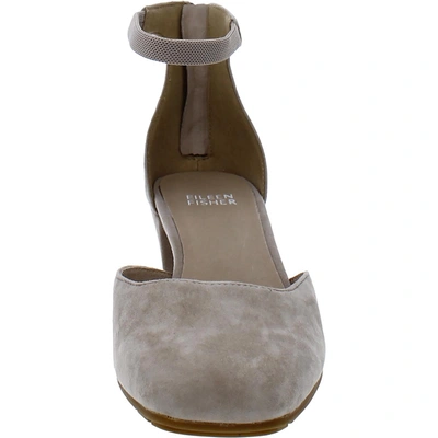 Eileen Fisher Veery Womens Suede Square Toe Block Heels In Multi