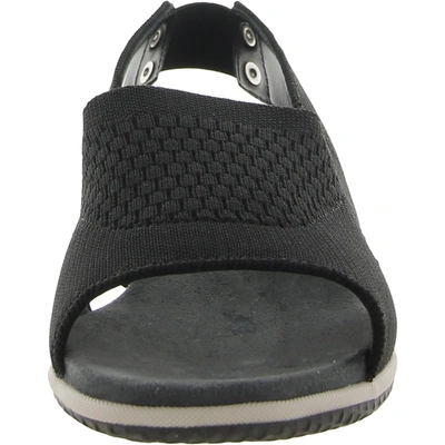 Shop David Tate Milani Womens Knit Open Toe Slingback Sandals In Black