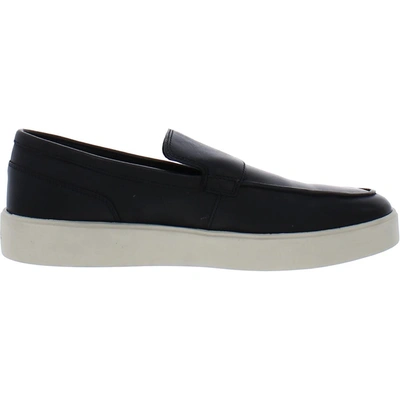 Shop Vince Toren Womens Leather Slip On Loafers In Black