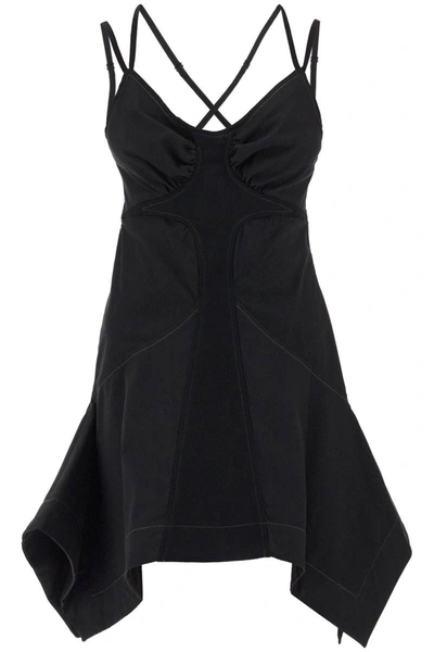 Shop Dion Lee 'butterfly' Mini Dress In Black