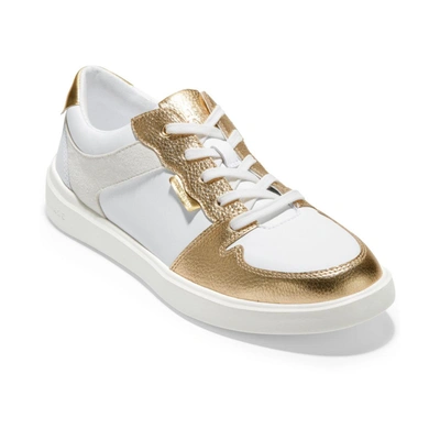 Shop Cole Haan Grand Cosscourt Womens Faux Leather Peformance Athletic And Training Shoes In White