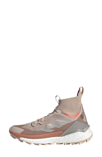 Shop Adidas Originals Terrex Free Hiker 2.0 Hiking Shoe In Grey One/ Taupe/ Coral