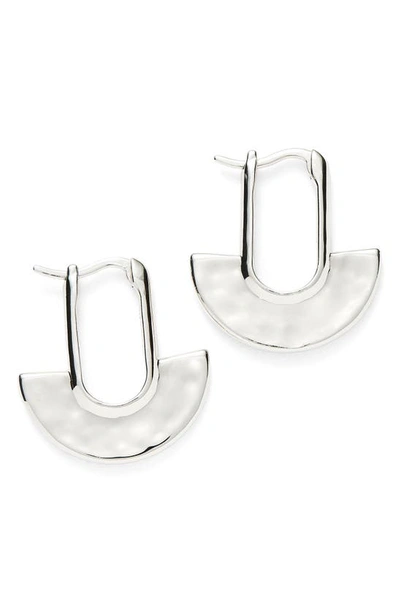 Shop Missoma Mini Zenyu Fan Hoop Earrings In Silver