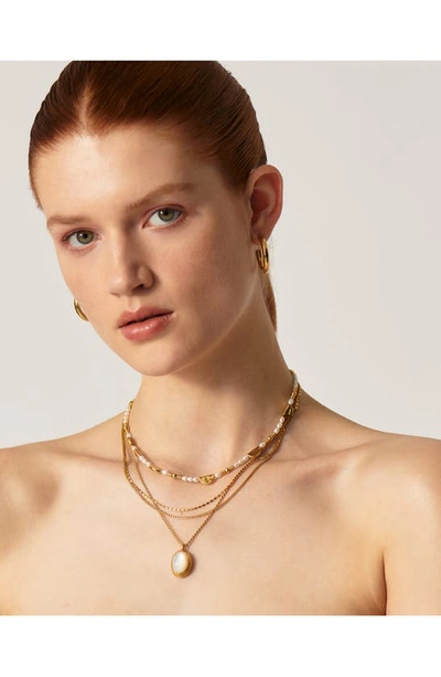 Shop Missoma Zenyu Seed Pearl Choker Necklace In Gold