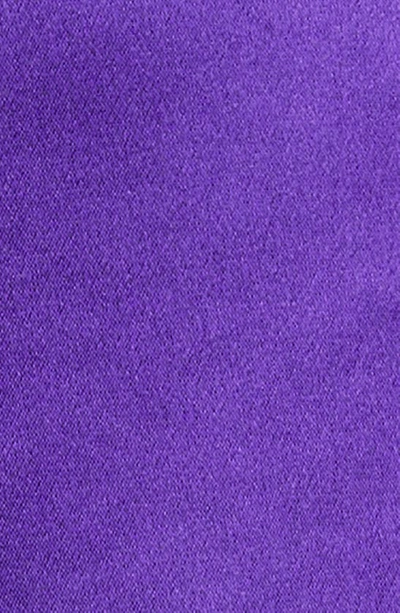 Shop Retroféte Janessa Satin Body-con Minidress In Royal Purple