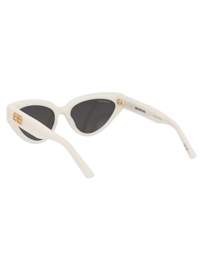 Shop Balenciaga Sunglasses In 003 White White Grey