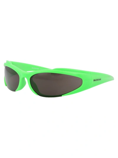 Balenciaga Bb0095s Sunglasses In 005 Green Green Grey