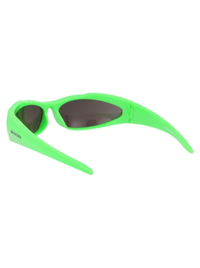 Balenciaga Bb0095s Sunglasses In 005 Green Green Grey