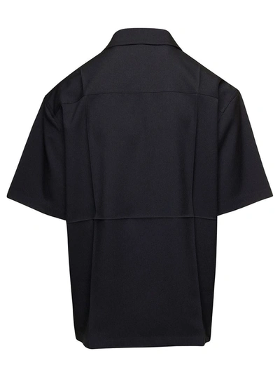 Shop Jil Sander Black Short Sleeve Shirt In Polyester Man