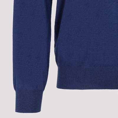 Shop Brunello Cucinelli Wool And Cashmere Sweater In Blue