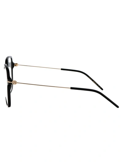 Shop Gucci Optical In 001 Black Gold Transparent