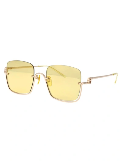 Shop Gucci Sunglasses In 006 Gold Gold Gold