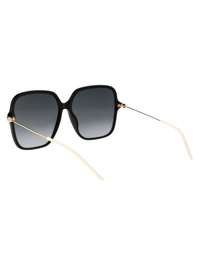 Shop Gucci Sunglasses In 001 Black Gold Grey