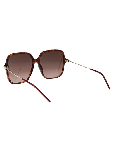 Shop Gucci Sunglasses In 002 Havana Gold Brown