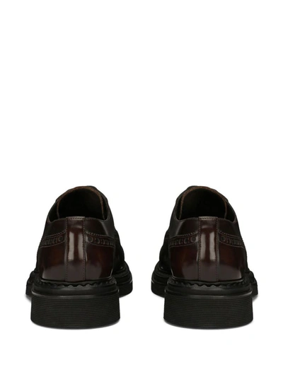 Shop Dolce & Gabbana Lace-up Leather Brogues In Brown