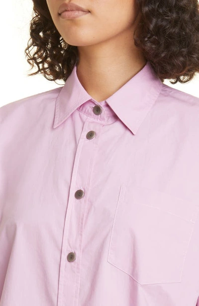 Shop Maria Mcmanus Oversize Organic Cotton Button-up Shirt In Peony