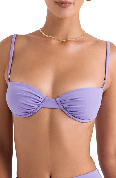 Shop House Of Cb Monaco Underwire Bikini Top In Violet