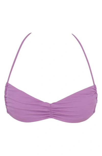 House Of Cb Isla Grande Halter Bikini Top In Lilac