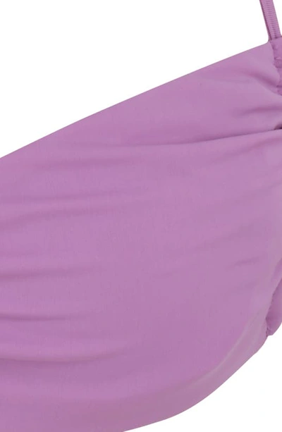 House Of Cb Isla Grande Halter Bikini Top In Lilac