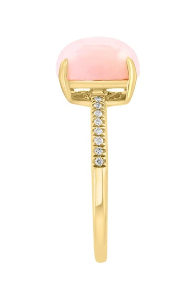 Shop Effy 14k Yellow Gold Diamond Opal Ring In Pink