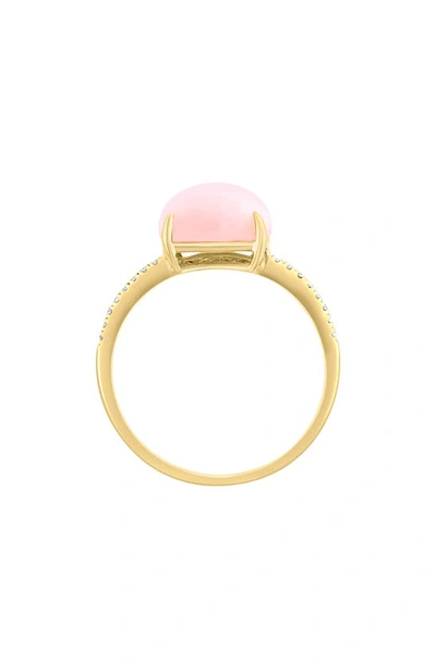 Shop Effy 14k Yellow Gold Diamond Opal Ring In Pink
