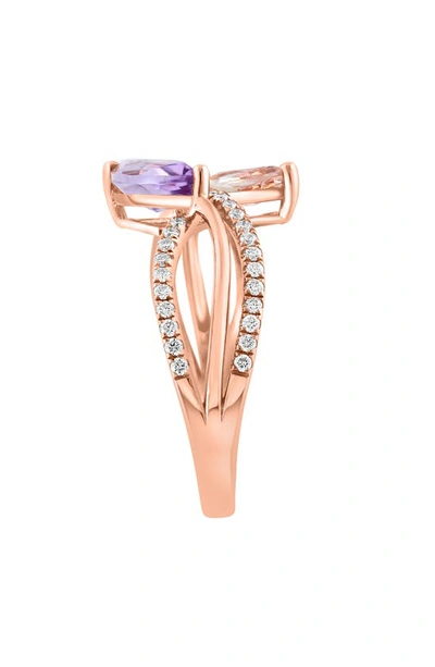 Effy 14k Rose Gold Morganite & Diamond Ring In Rose Gold Multi
