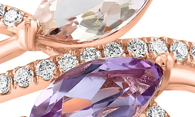 Effy 14k Rose Gold Morganite & Diamond Ring In Rose Gold Multi