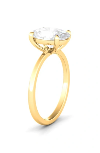 Shop Hautecarat Oval Cut Lab Created Diamond 18k Gold Ring In 18k Yellow Gold