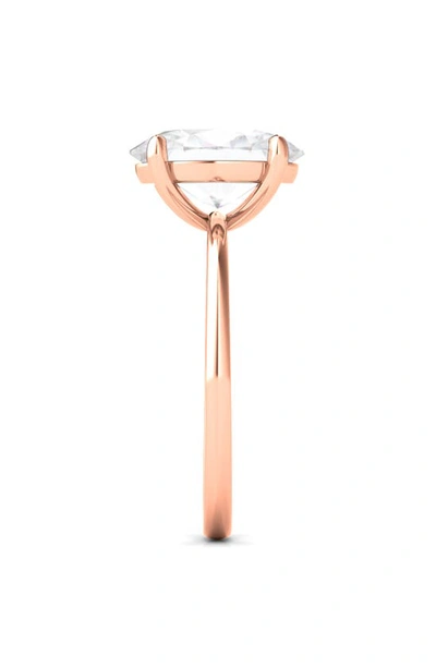 Shop Hautecarat Oval Cut Lab Created Diamond 18k Gold Ring In 18k Rose Gold