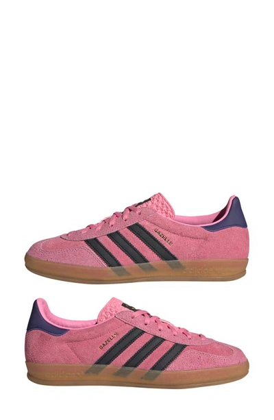 Shop Adidas Originals Gazelle Sneaker In Pink/black/ Collegiate
