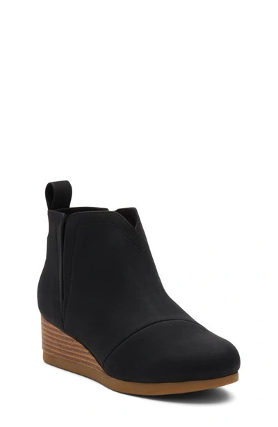 Shop Toms Clare Zip Wedge Bootie In Black