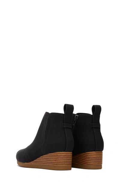 Toms Clare Zip Wedge Bootie In Black