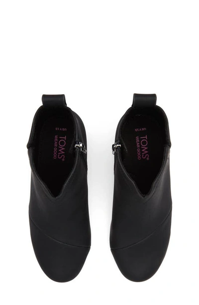 Toms Clare Zip Wedge Bootie In Black