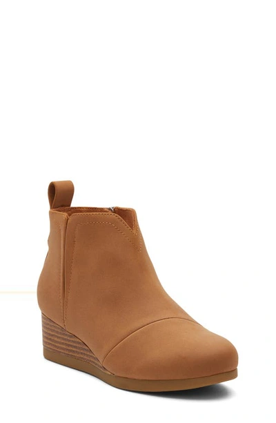 Shop Toms Clare Zip Wedge Bootie In Tan