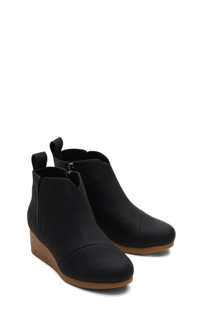 Toms Clare Zip Wedge Bootie In Black