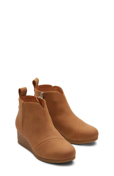 Toms Clare Zip Wedge Bootie In Tan