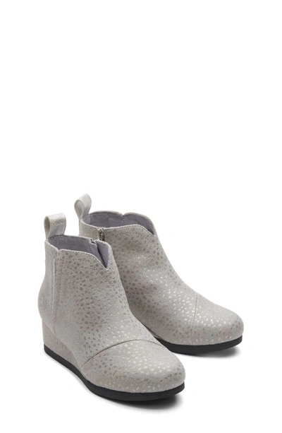 Shop Toms Clare Zip Wedge Bootie In Grey