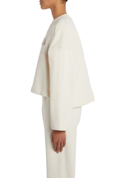 Moncler Printed Cotton-blend Sweatshirt In White
