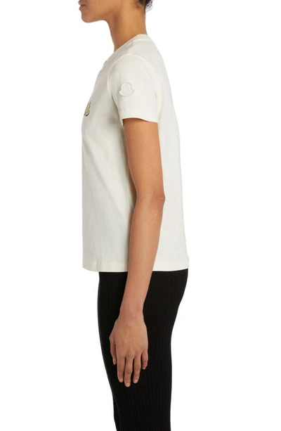 Shop Moncler Logo Appliqué T-shirt In White