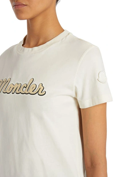 Shop Moncler Logo Appliqué T-shirt In White